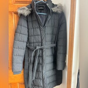 Express Charcoal Puffer Jacket